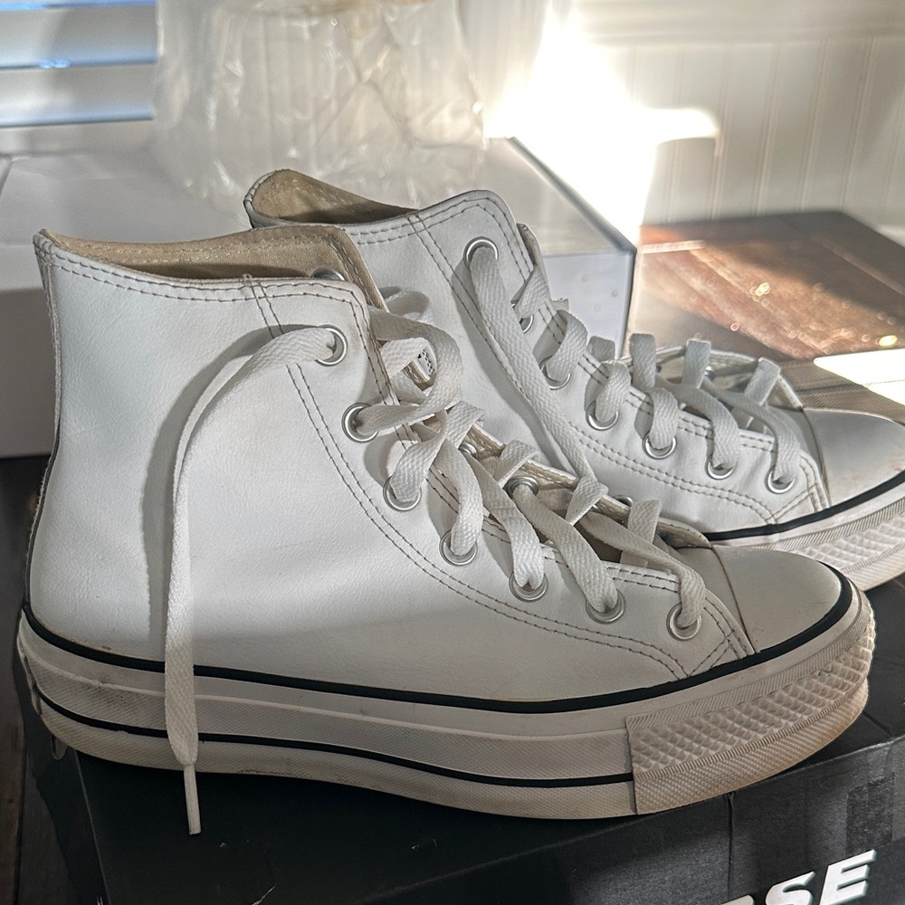 Classic White High-Top Sneakers